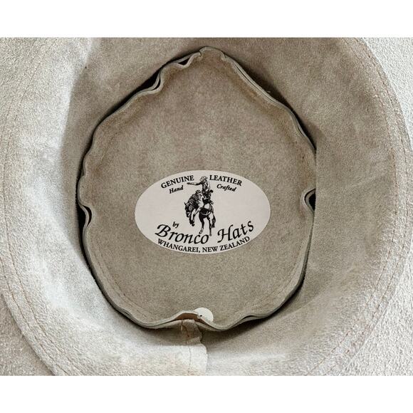 Authentic Bronco Hats New Zealand Hand-Crafted Leather Bushman Hat – Nude/Sand main image 5